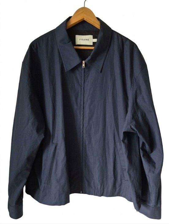 Frame Denim Other - FRAME Navy Blue Zip-Up Bomber Jacket - Excellent Condition - Size XL